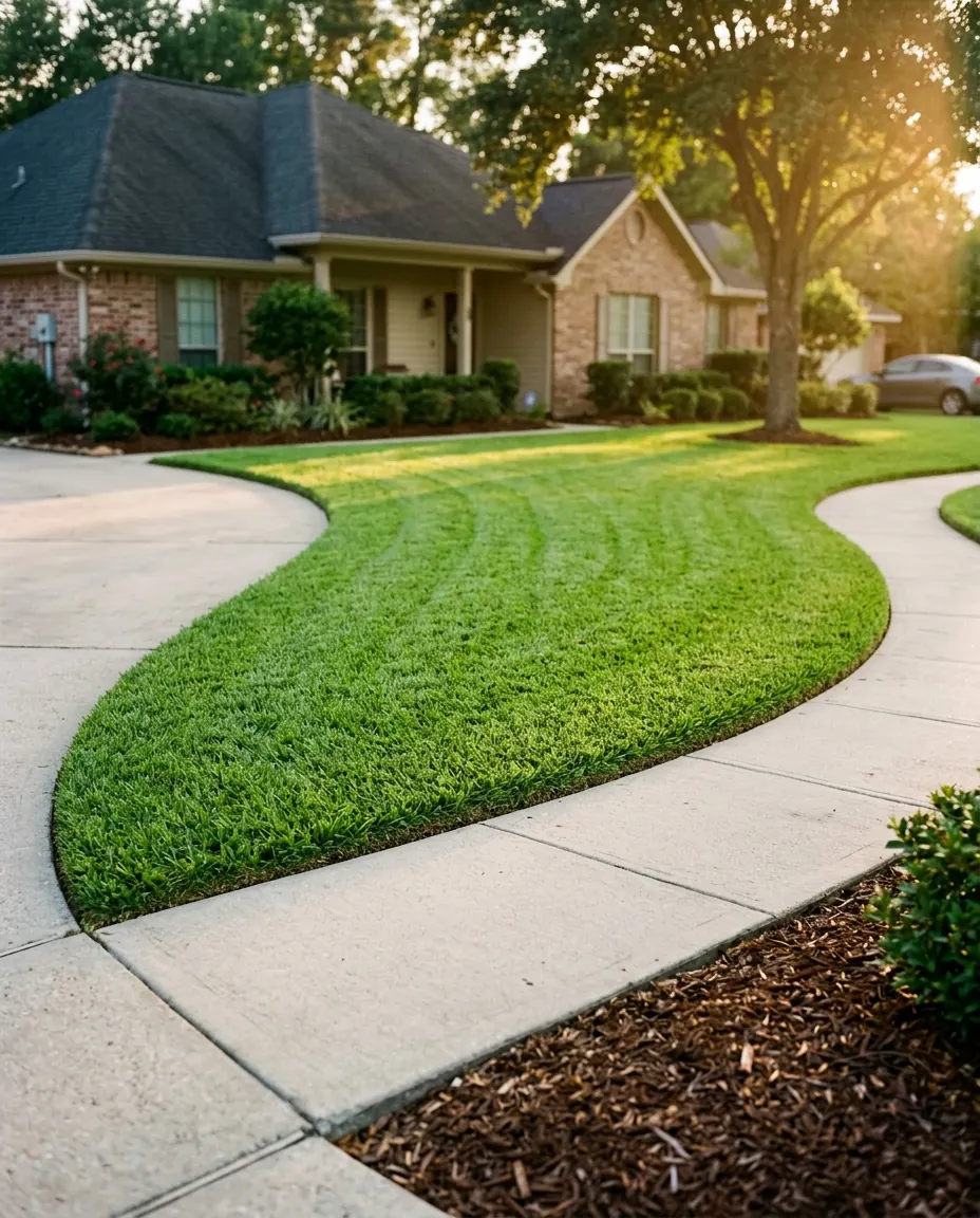 Julio Lawn Service freshly cut yard