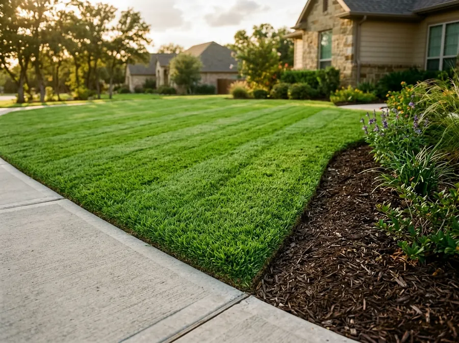 Freshly cut lawn